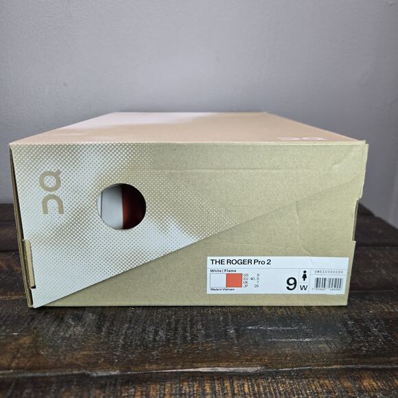 NEW On Cloud The Roger Pro 2 Womens Size 9 Court Tennis Shoes White Orange - Picture 12 of 12